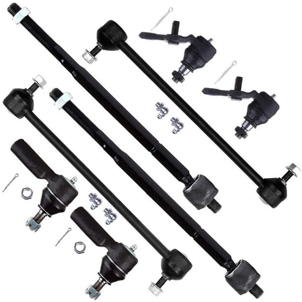 SCITOO 8pcs 4x4 ONLY Suspension Kit Front Upper Control Arm Lower Ball Joints and Sway Bar End Outer Tie Rod End Links Kit fit 2002 2003 2004 2005 Dodge Ram 1500 excludes Extended Crew Cab 